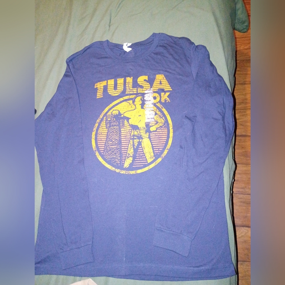 Tulsa Graphic Blue Long Sleeve Men's Tee